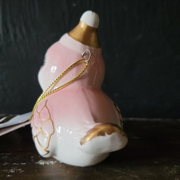 NWT Wondershop Target Ceramic Retro Bird Pink Christmas Tree Ornament New - Picture 4 of 4